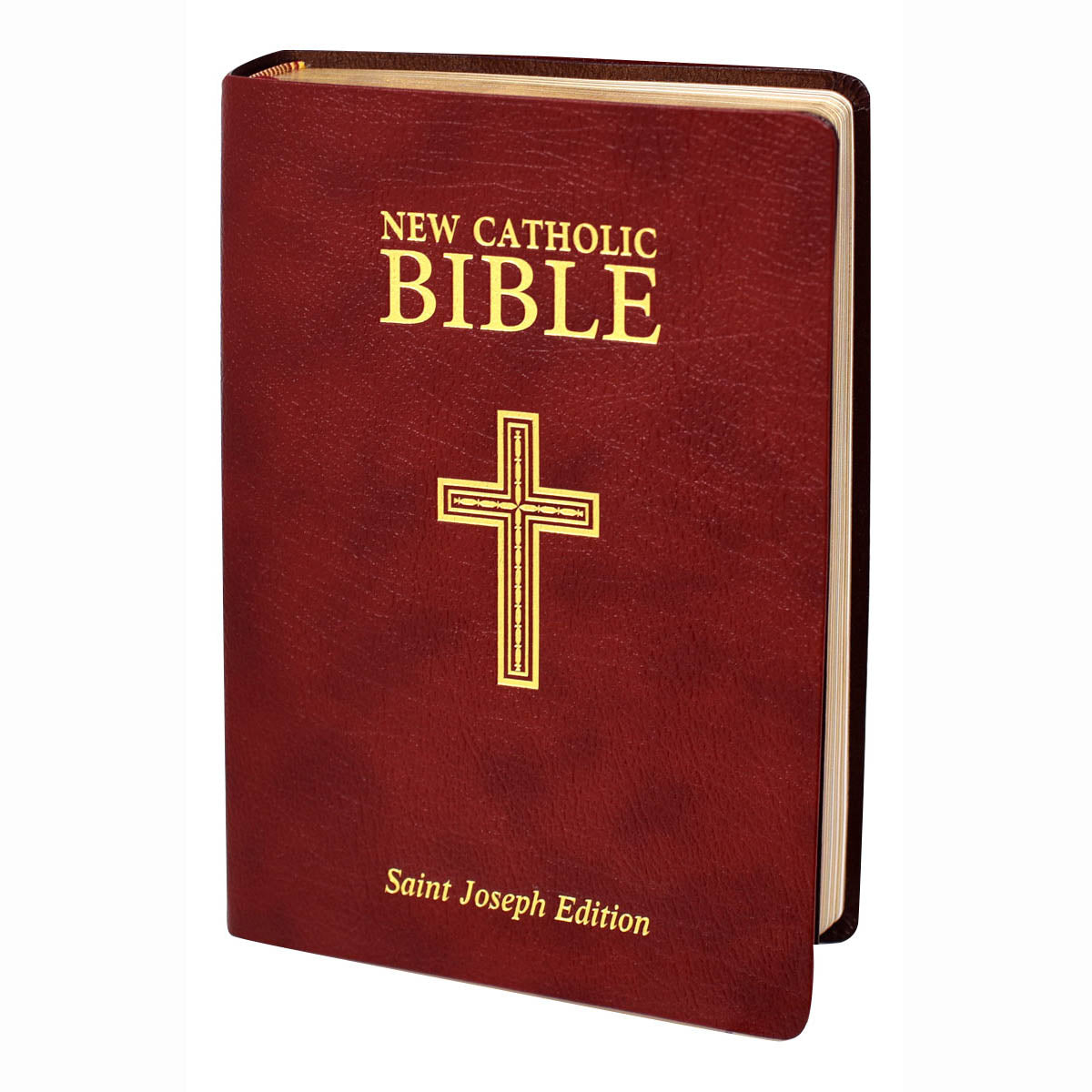 St Joseph New Catholic Bible Burgundy Bonded Leather 608/13BG
