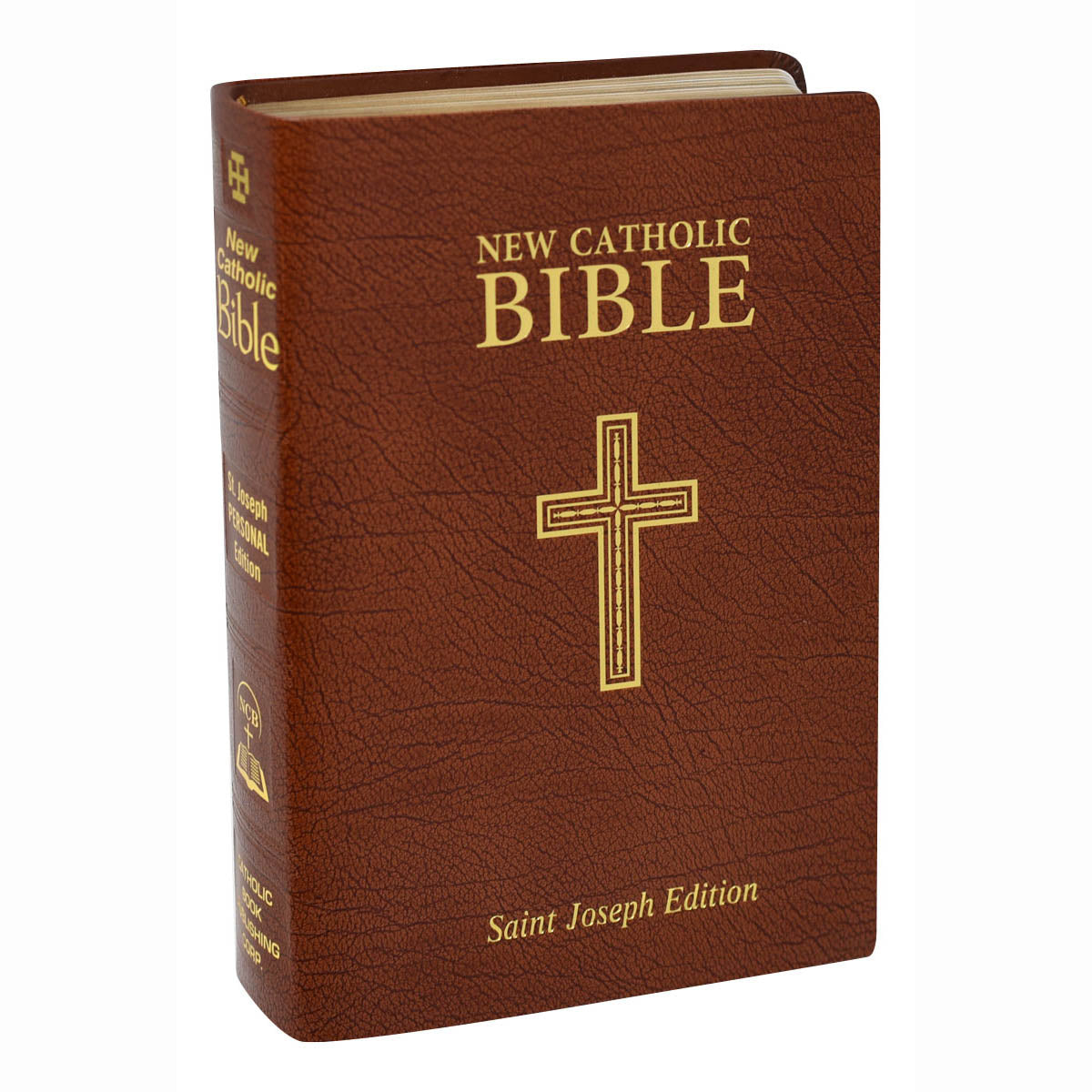 St Joseph New Catholic Bible Brown Bonded Leather 608/13BN