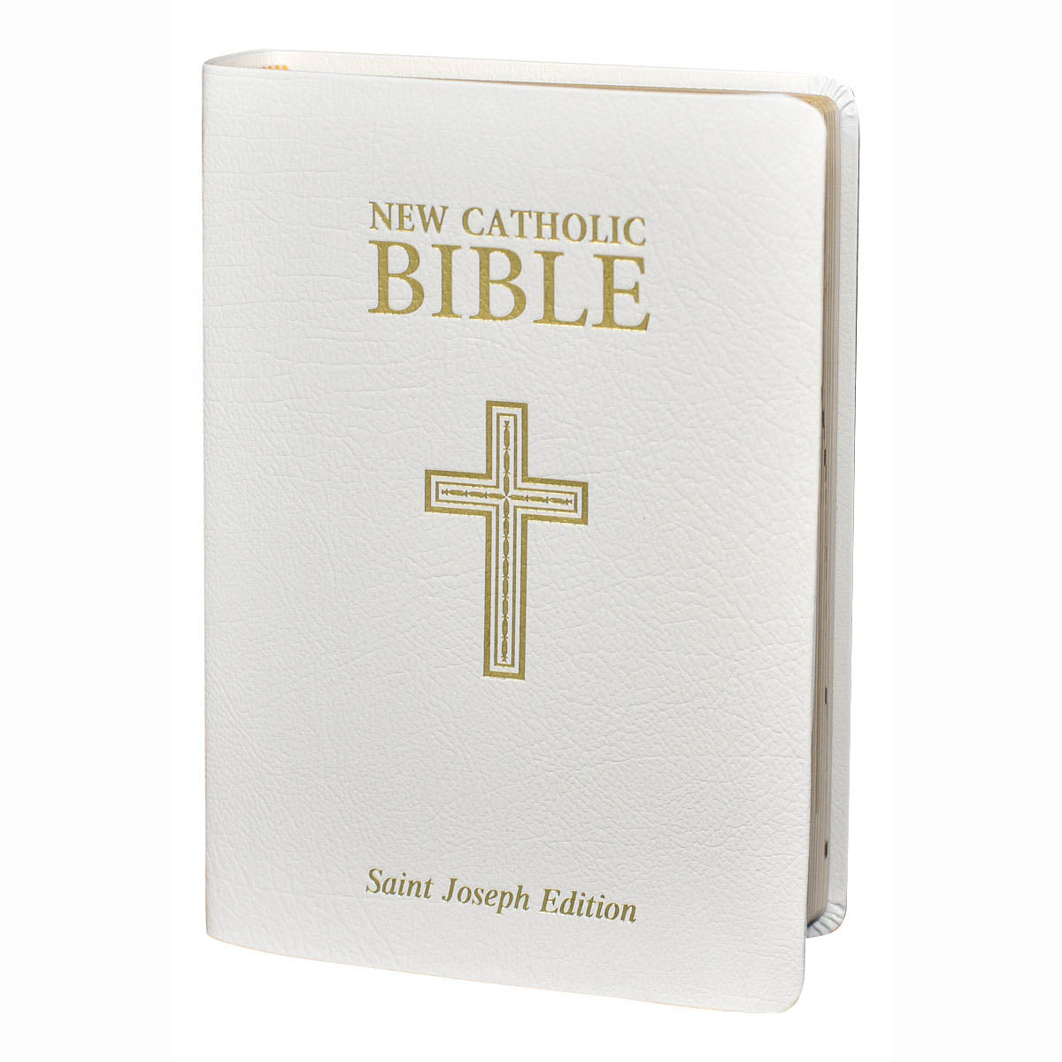 St Joseph New Catholic Bible White Bonded Leather 608/13W