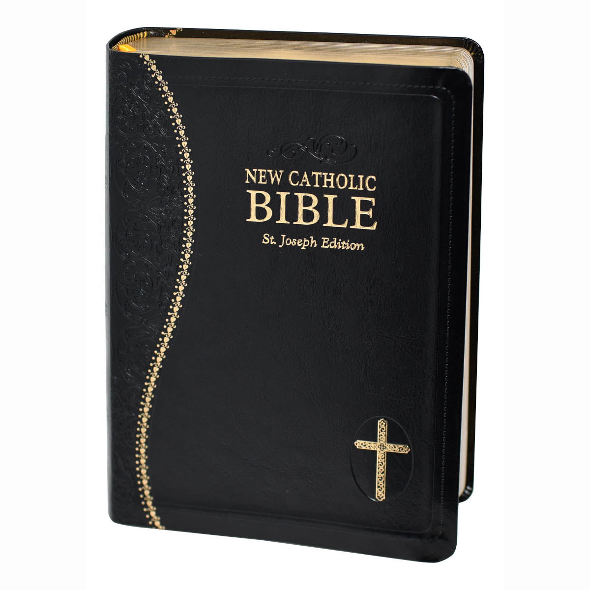 Black St. Joseph New Catholic Gift Bible 608/19B