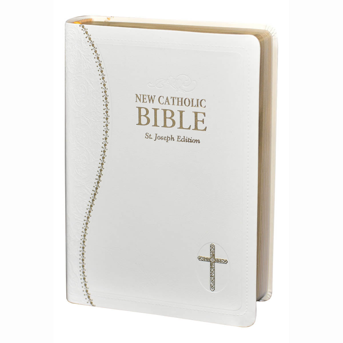 White St. Joseph New Catholic Gift Bible 608/19W