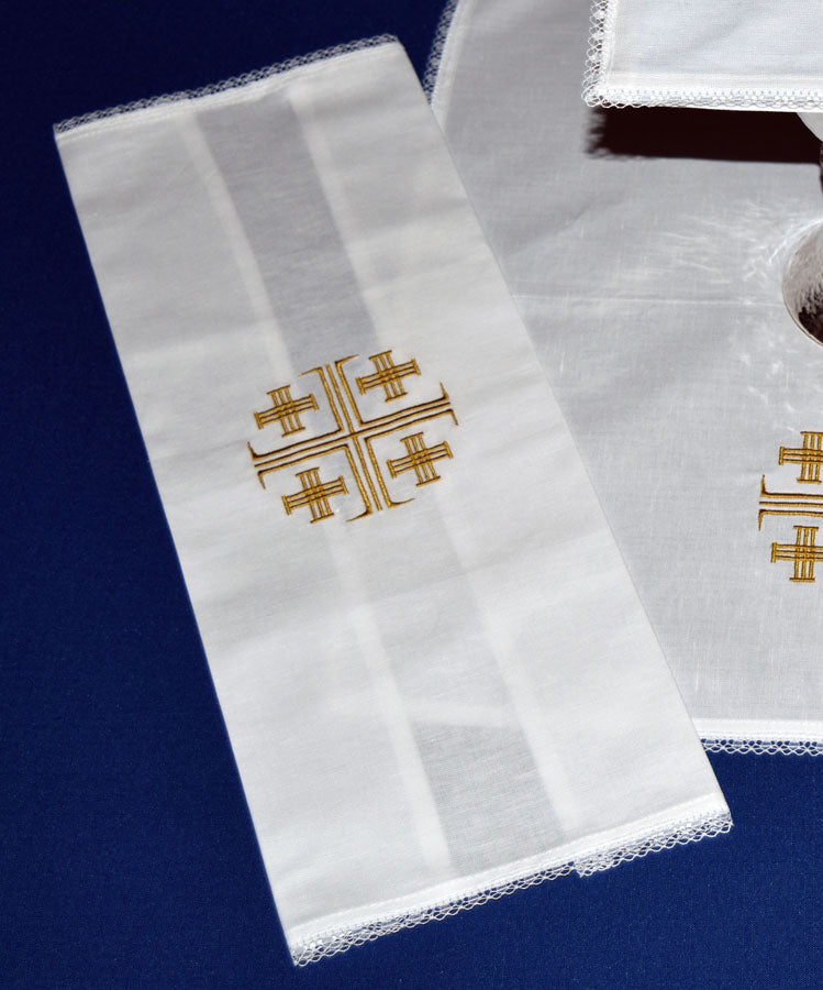 Gold Jerusalem Cross Purificator 152JCL