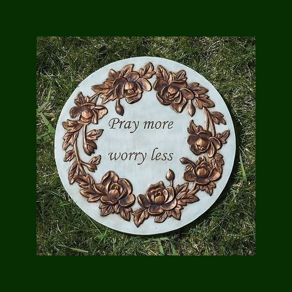 Pray More 9 inch Stepping Stone