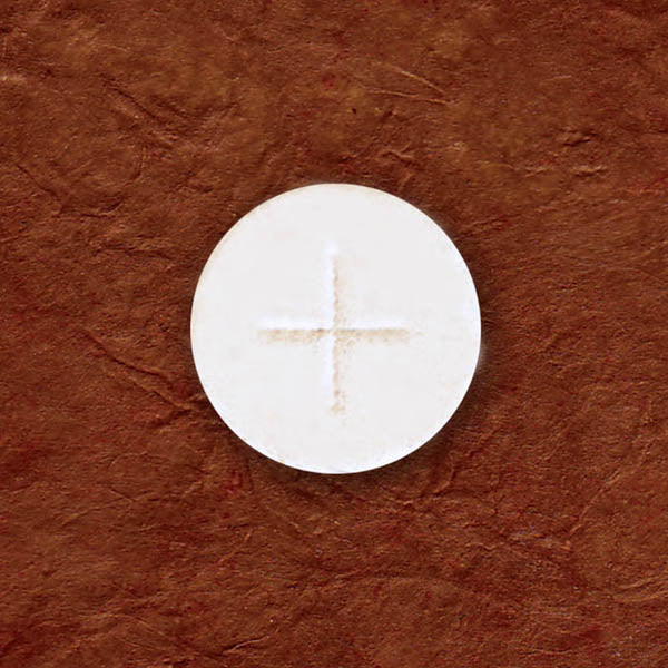 1-1/8 inch White Altar Bread Wafers in Sleeved Rolls