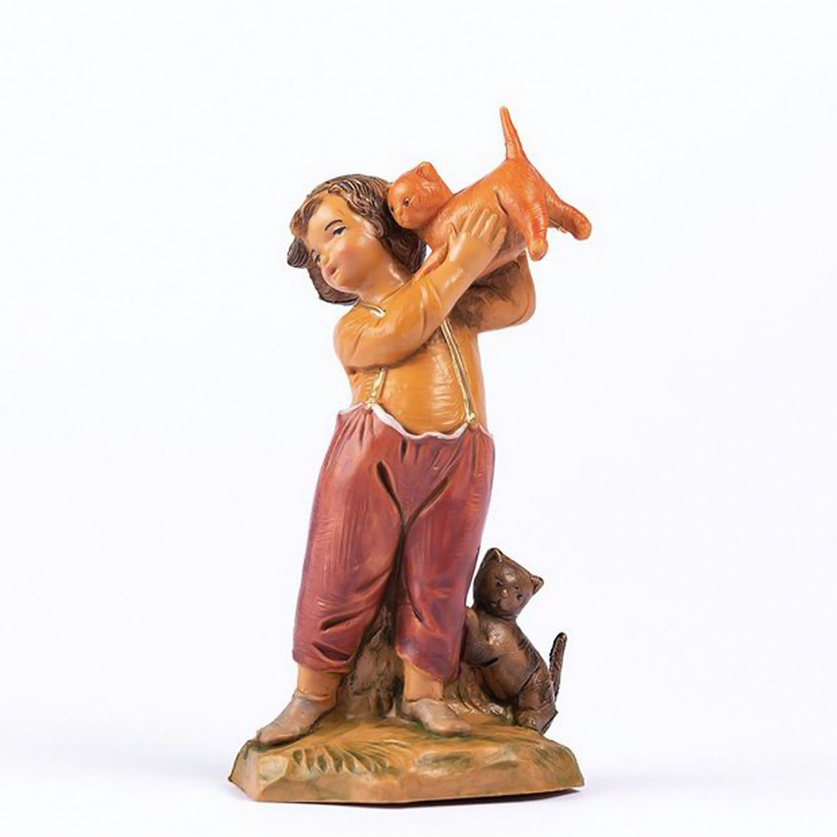 Seth Boy with Kittens Figure by Fontanini