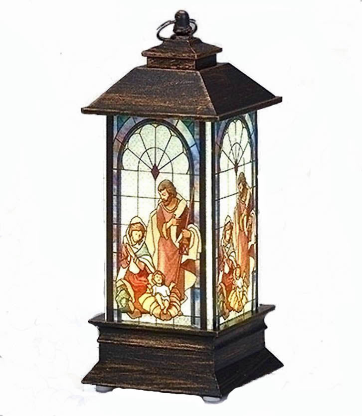 Fontanini Holy Family Lighted Lantern Ornament 56389