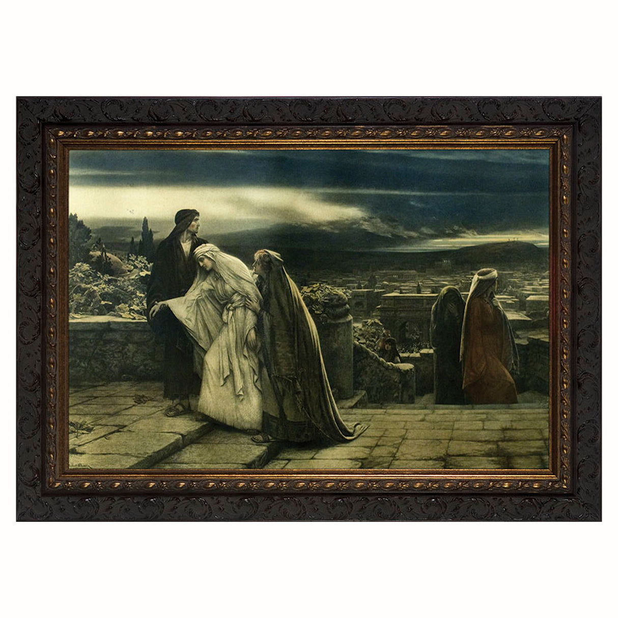 12x18 Return From Calvary in Dark Ornate Frame