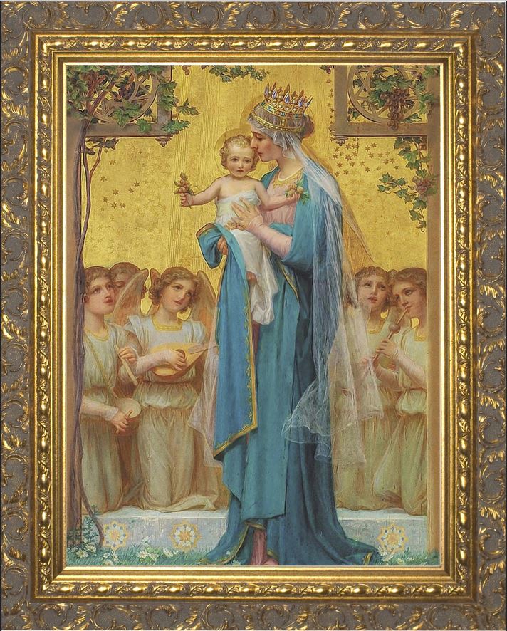 Madonna & Child 8x10 Ornate Gold Framed Print 113B31