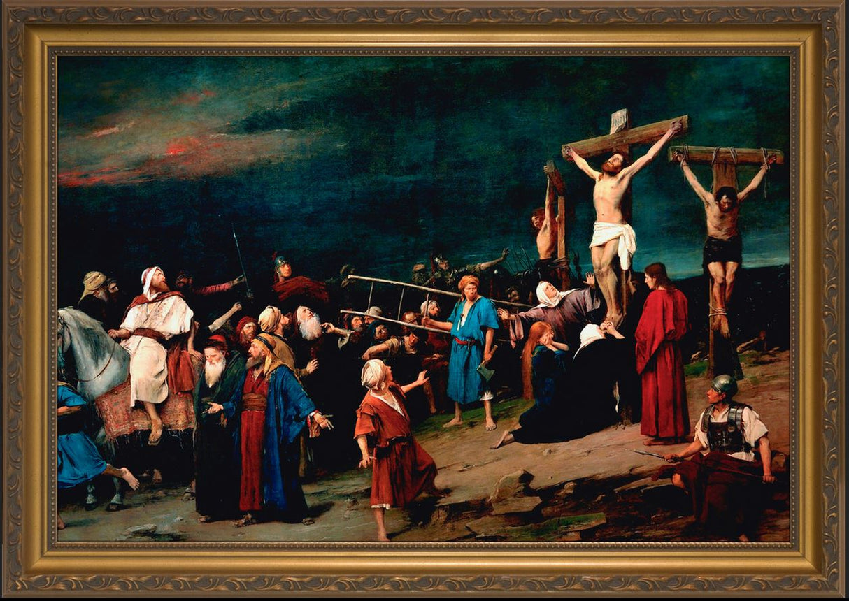 12x18 Golgatha Fine Art Print in Gold Frame