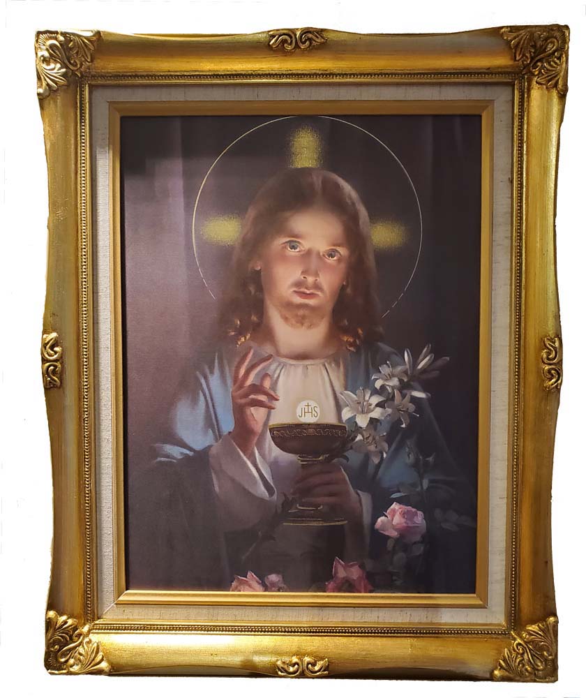 Christ Offering Communion 13x17 Gold Framed Print