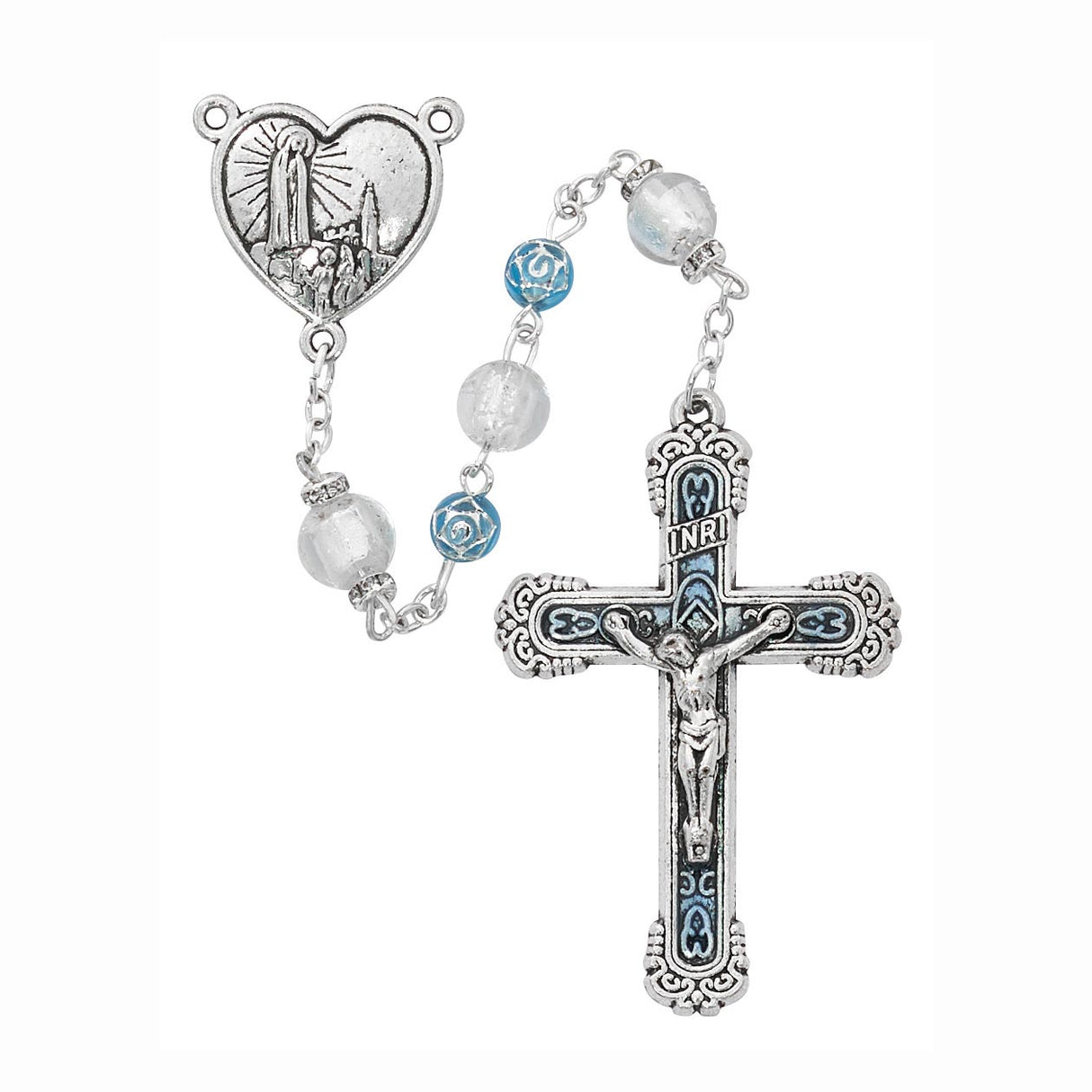 Aqua & Venetian Our Lady of Fatima Rosary R891F