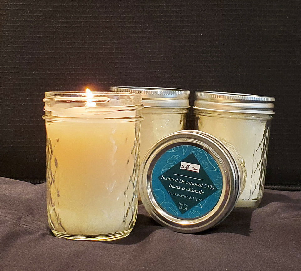 Frankincense & Myrrh Scented Crystal Jar Candle