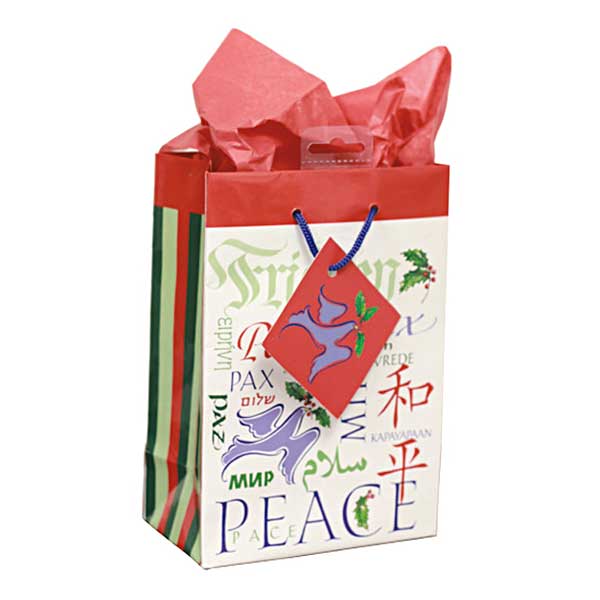 Small Christmas Peace Gift Bag 70077