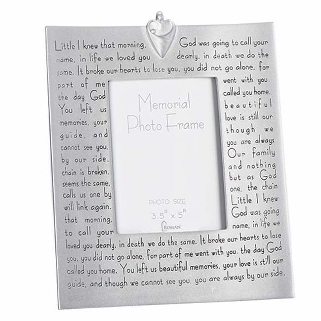 Memorial Photo Frame with Verse