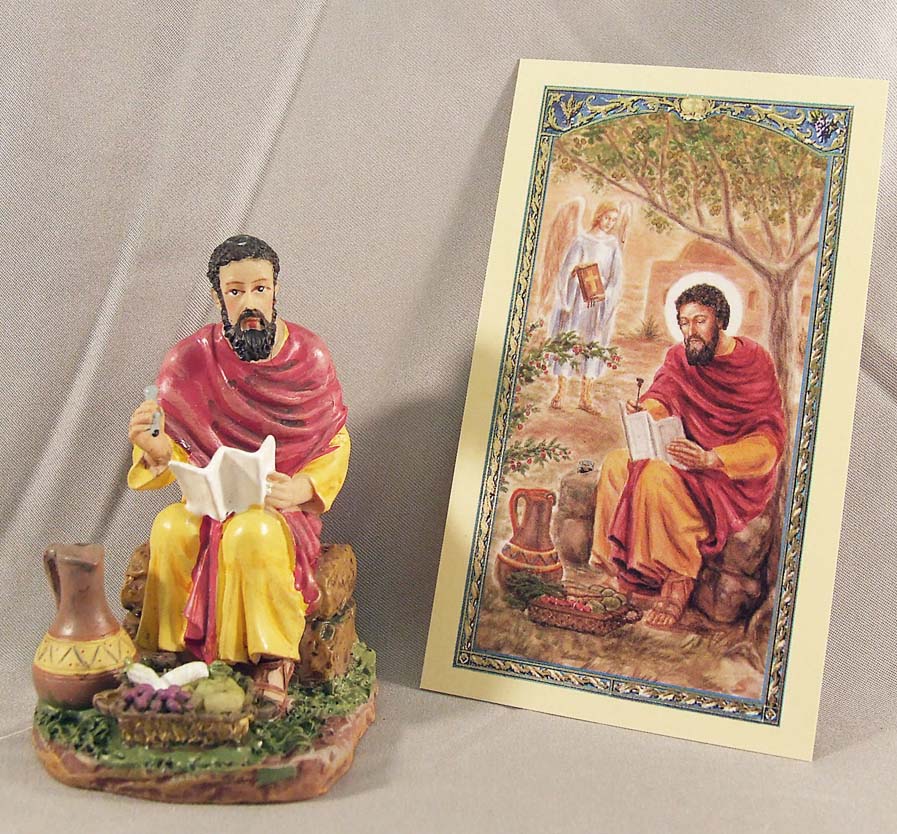St Matthew 3.5 inch boxed figure and holy card