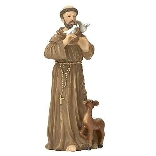 St Francis of Assisi 3.5 inch boxed figure and holy card