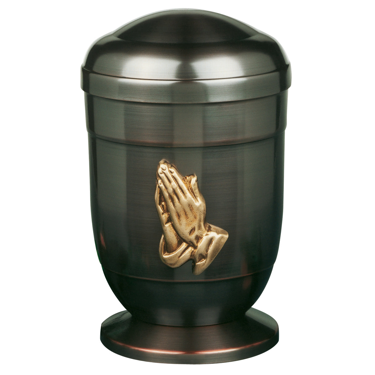 Black Copper Urn with Praying Hands U-120
