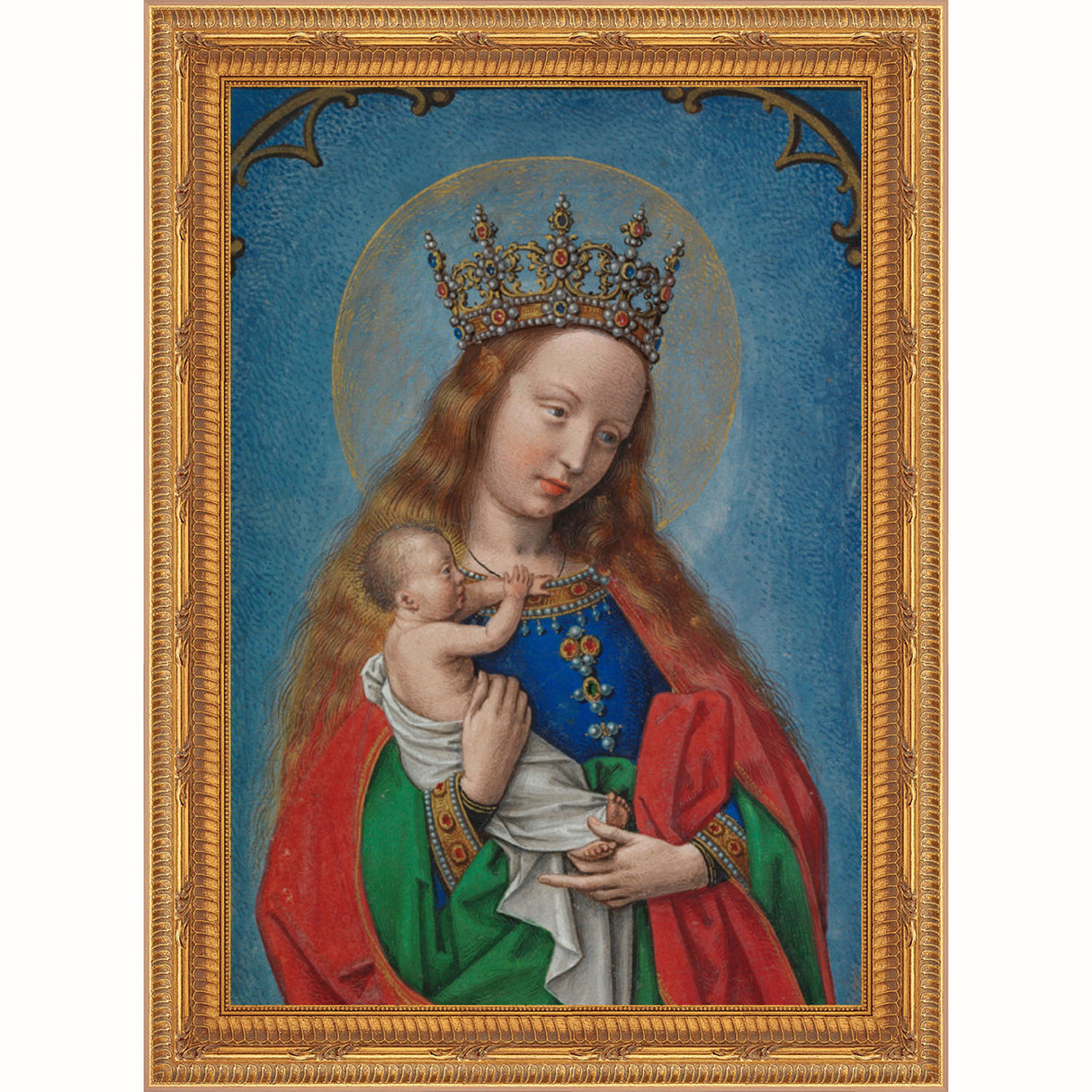 Bening Virgin and Child Gold Framed Giclee Print