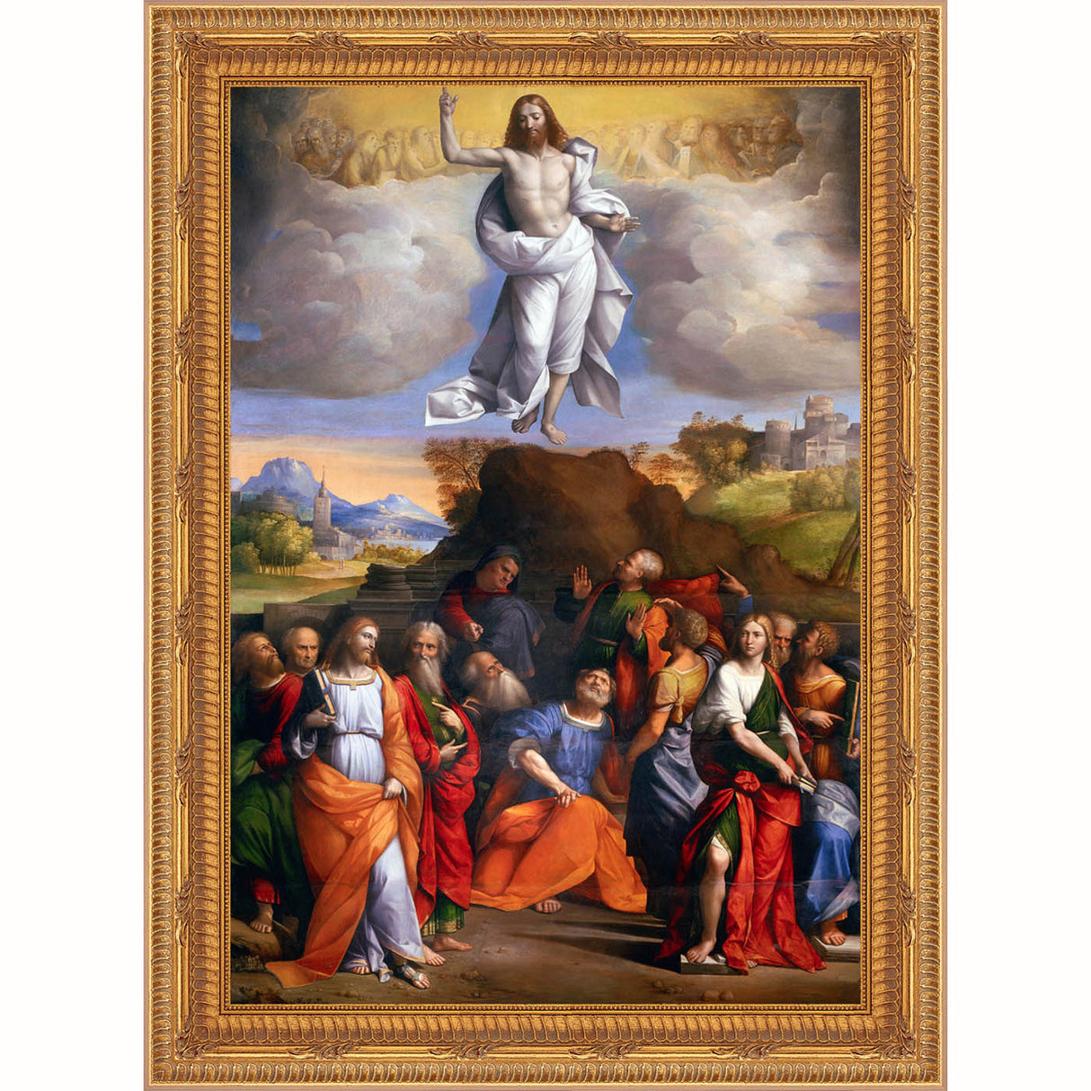 Ascension of Christ Gold Framed Giclee Print