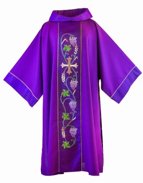 Vines & Wheat Hand Embroidered Dalmatic