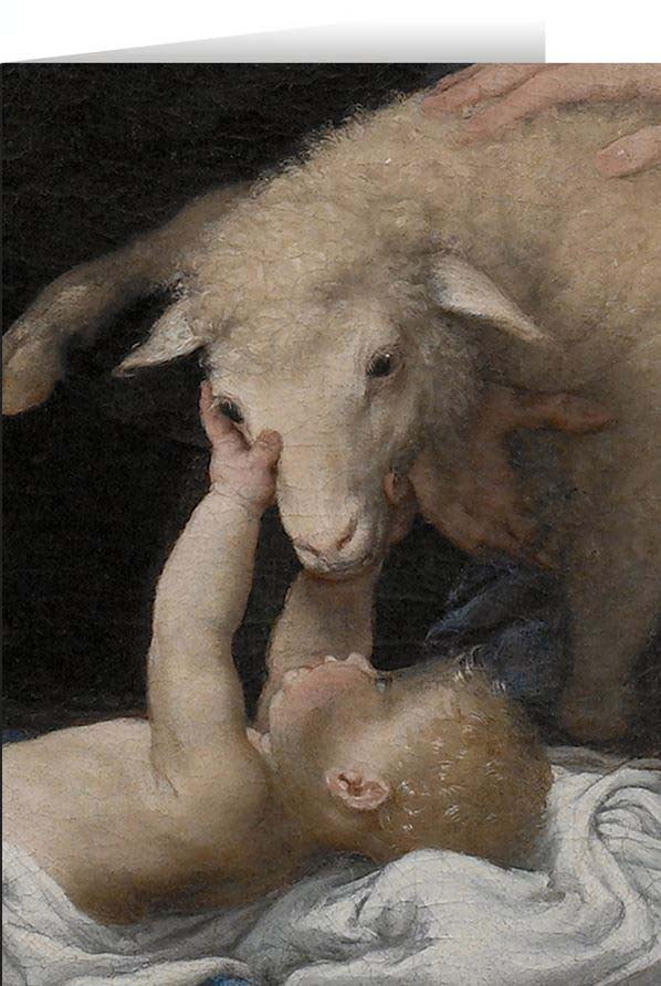Infant Jesus & Lamb Christmas Cards by Lorenzo Lotto