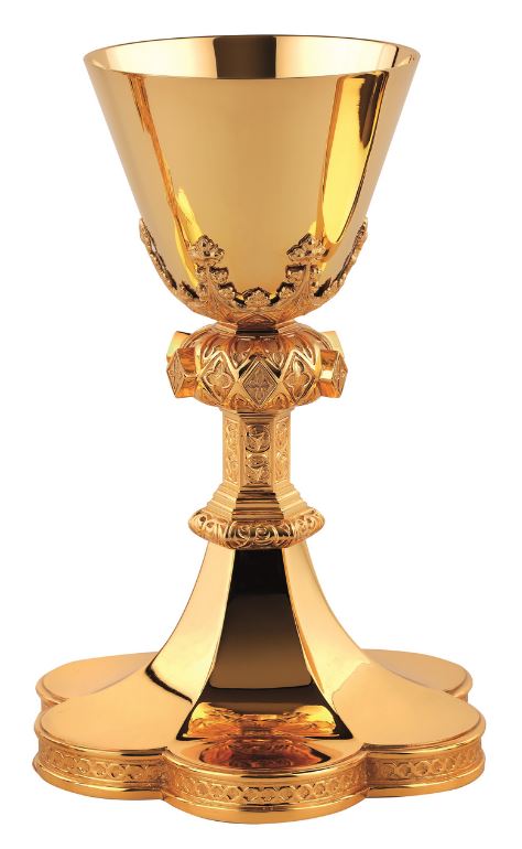 13oz. 24kt Gold Plate Gothic Chalice 2790