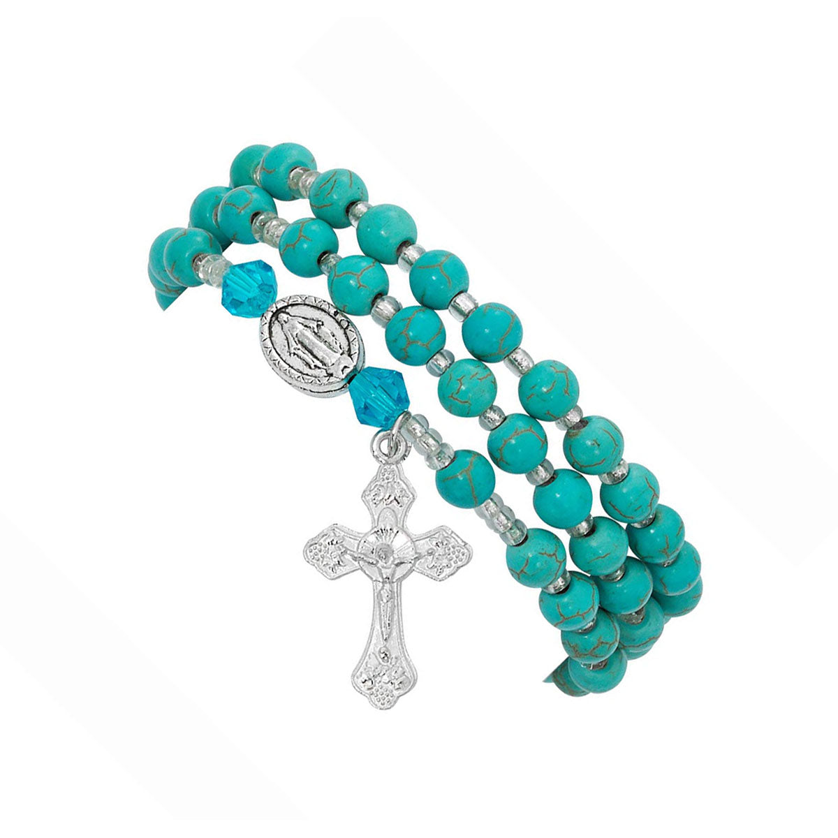 Turquiose Twistable Rosary Bracelet