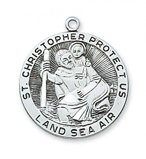 Saint Christopher Sterling Medal L420CH