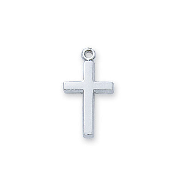 Sterling Silver Plain Cross Pendant L6099