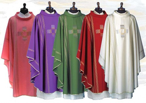 Lightweight Pure Wool Chasuble with Thomas Cross no. 860