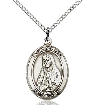 Saint Martha Sterling Silver Medal 8075SS/18S