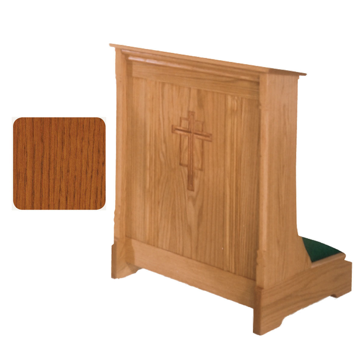 Sunset Finish Enclosed Front Prie Dieu with Cross Carving 265