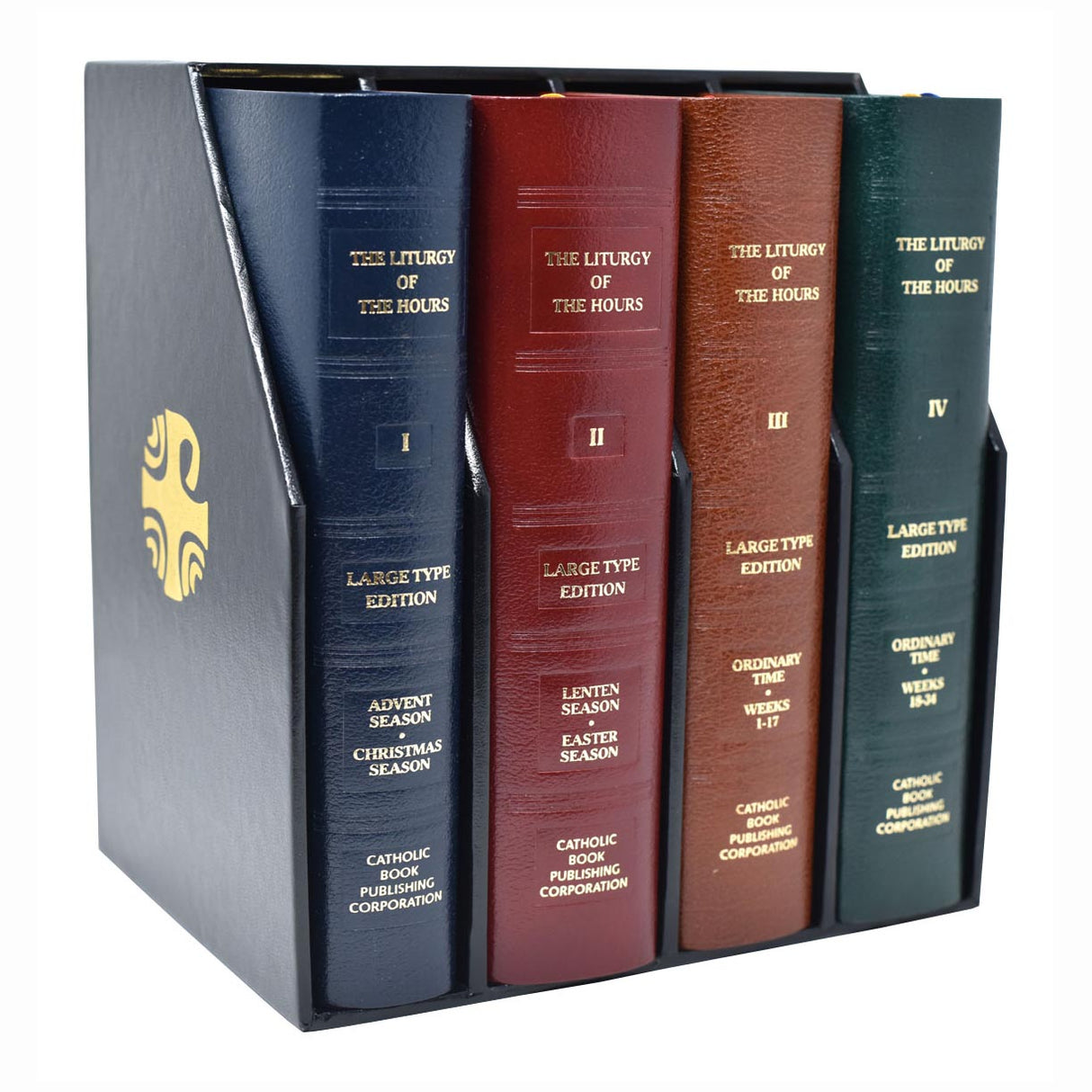 Large Print Liturgy of the Hours Boxed Set with Bonded Leather Covers