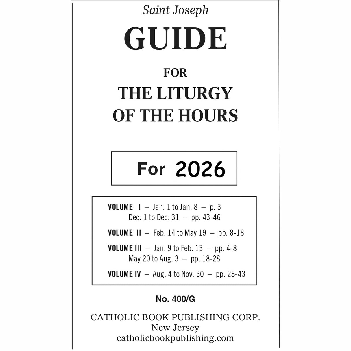 Liturgy of the Hours Guide 2026