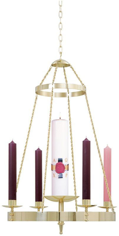 Brass Hanging Advent Candle Stand - no. K557
