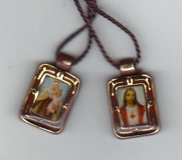 Plastic Brown Mini Scapular