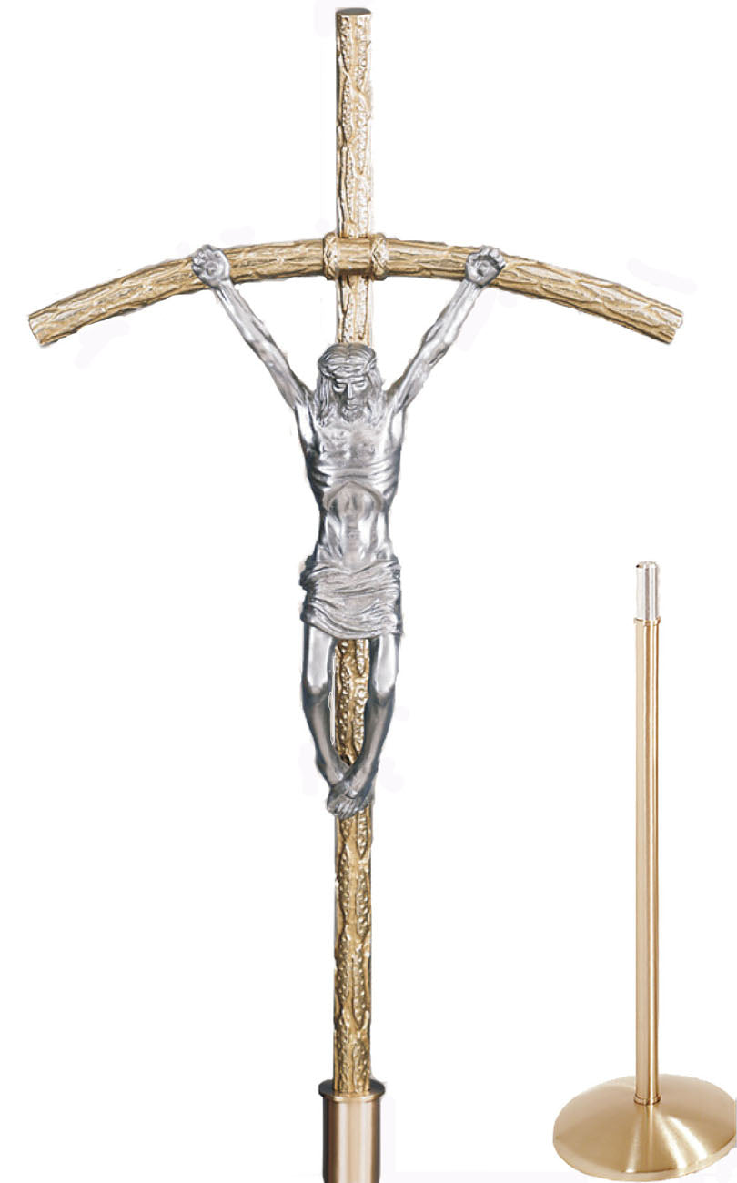 Papal Style Processional Crucifix - 77PC40