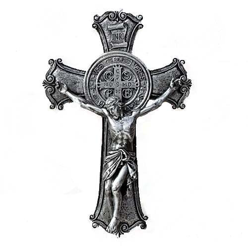 Pewter Finish St. Benedict Crucifix