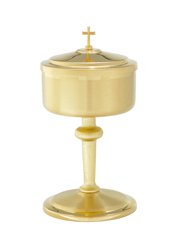 Gold Plated Traditional Ciborium with Satin Finish - no. B-143G