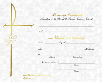 Marriage Certificates in Parchment Finish 50ct. per Box