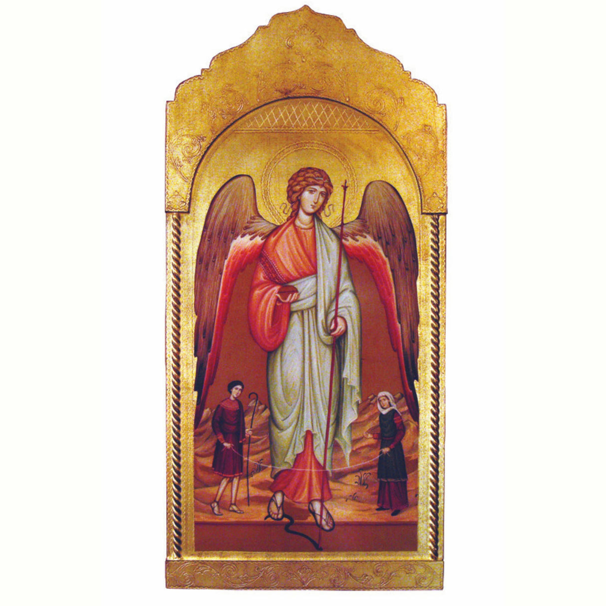 45x21 inch Large Florentine St Raphael Plaque from Italy