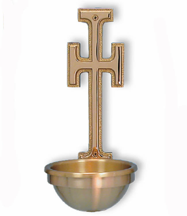 Maltese Cross Holy Water Wall Font 40HWF13