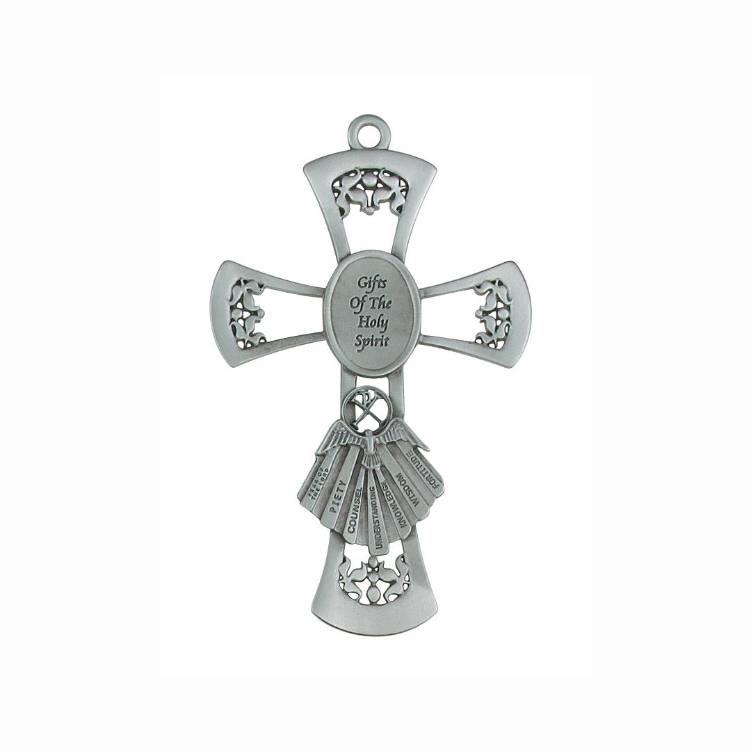 Gifts of the Spirit Pewter Cross - 6 inches tall
