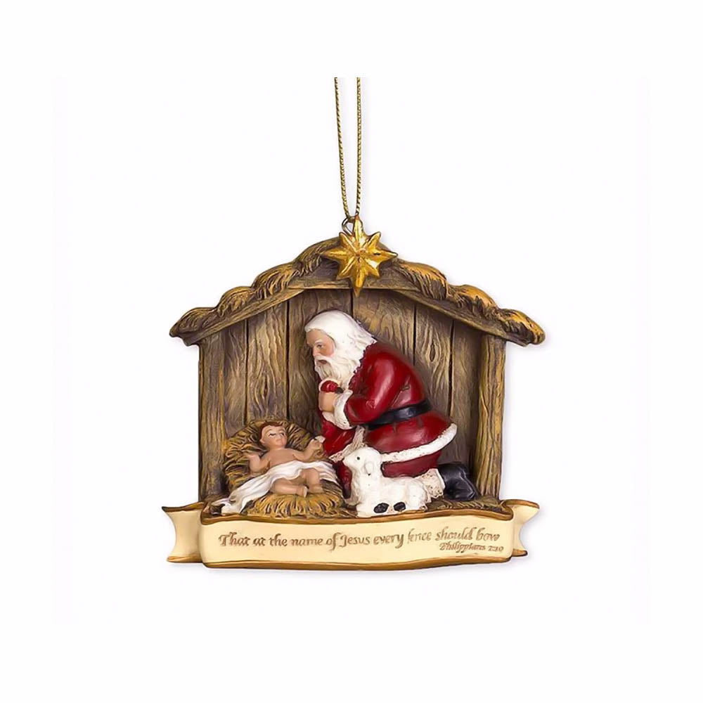 Kneeling Santa Stable Ornament no. 39546