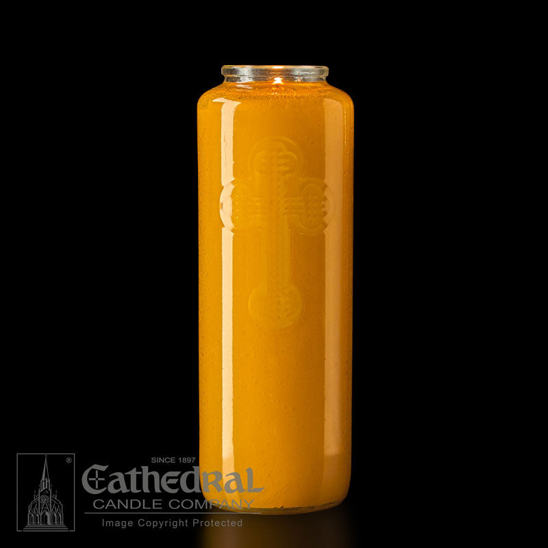 6 day Amber Glass Devotional Candle