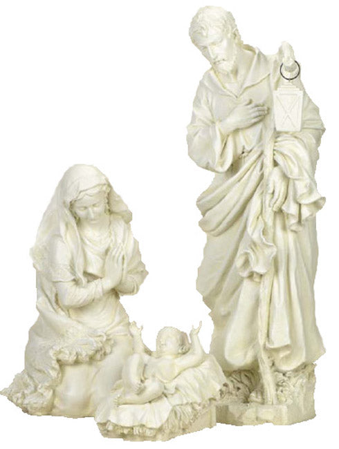Outdoor Holy Family Ivory 3 piece set - 38 inch Scale Nativity