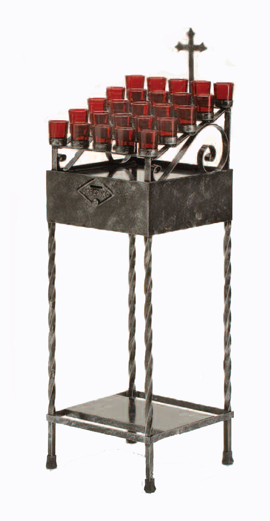 25 light Votive Candle Stand with Shelf
