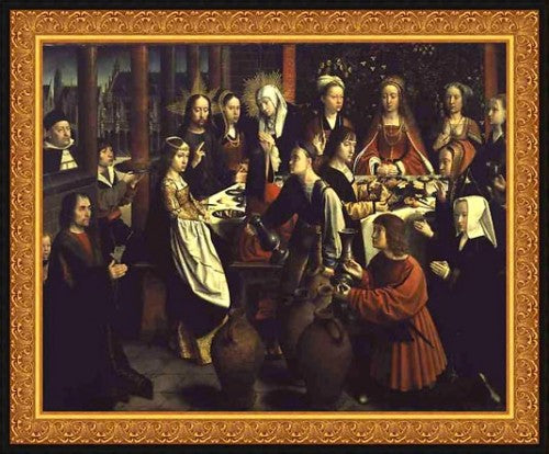 The Wedding at Cana Framed Canvas Print