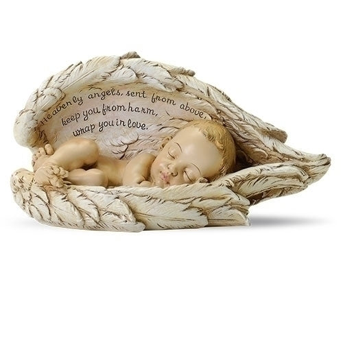 Sleeping Baby in Wings Figure