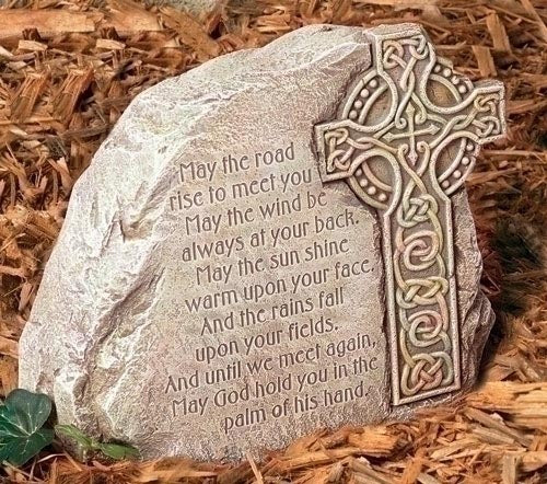 Irish Celtic Cross Garden Stone
